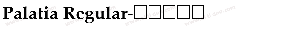 Palatia Regular字体转换
